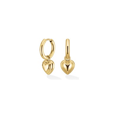 Boucles d'oreilles Rosefield en acier plaqué or jaune