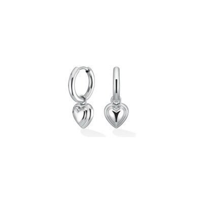 Boucles d'oreilles Rosefield en acier plaqué rhodium