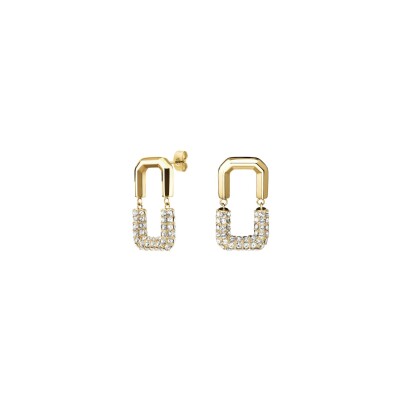 Boucles d'oreilles Rosefield en acier doré