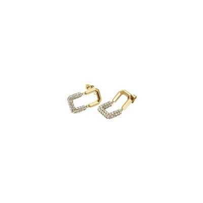 Boucles d'oreilles Rosefield en acier doré