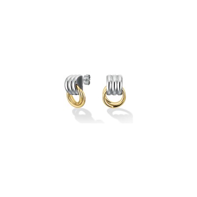 Boucles d'oreilles Rosefield en acier plaqué or jaune