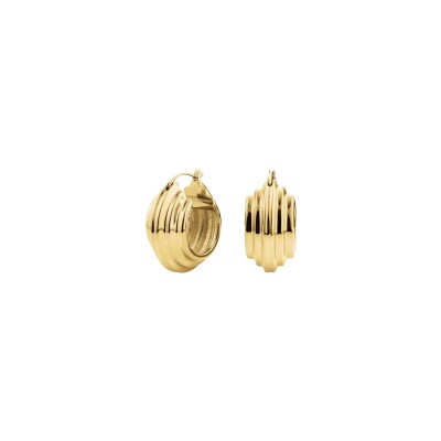 Boucles d'oreilles Rosefield en acier plaqué or jaune