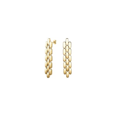 Boucles d'oreilles Rosefield en acier doré