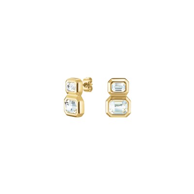 Boucles d'oreilles Rosefield en acier plaqué or jaune