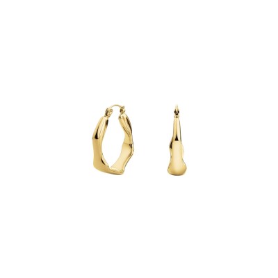 Boucles d'oreilles Rosefield en acier plaqué or jaune