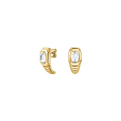 Boucles d'oreilles Rosefield en acier plaqué or jaune