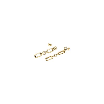 Boucles d'oreilles Rosefield en acier doré