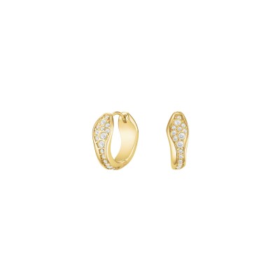 Boucles d'oreilles Rosefield Pavé en acier doré