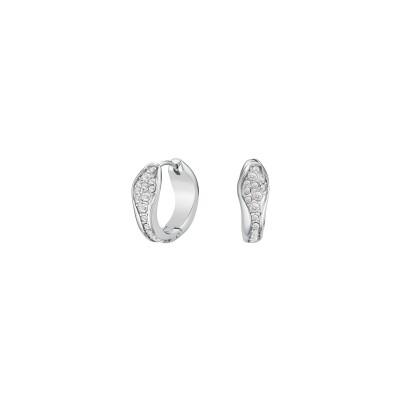 Boucles d'oreilles Rosefield Pavé en acier