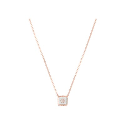 Collier Korloff Lance en or rose, nacre et diamant 0.04ct