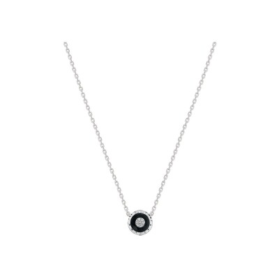 Collier Korloff Je Play en or blanc, diamant et onyx