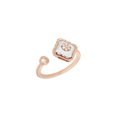 Bague Korloff Je Play en or rose, nacre et diamant 0.23ct