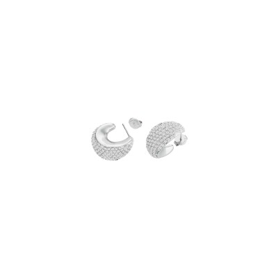Boucles d'oreilles Rosefield Pavé en acier