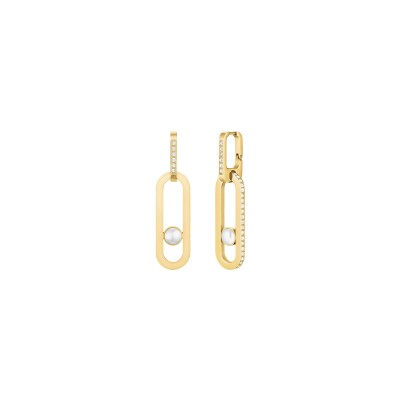 Boucles d'oreilles Rosefield en acier doré et cristaux swarovski