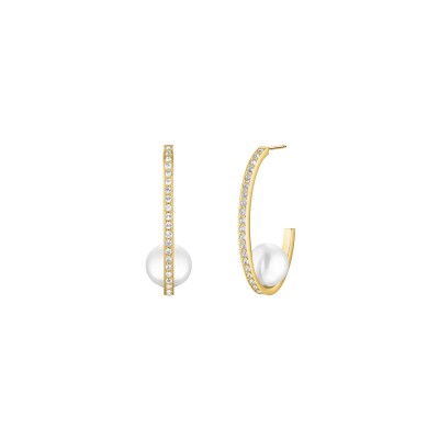 Boucles d'oreilles Rosefield en acier doré
