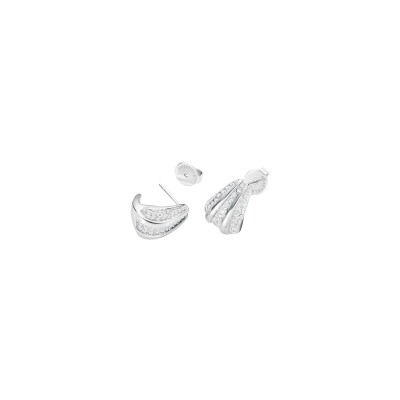 Boucles d'oreilles Rosefield Pavé en acier