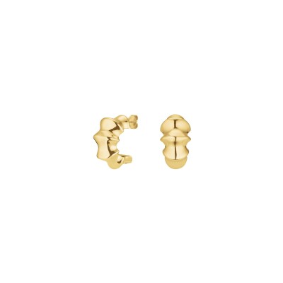 Boucles d'oreilles Rosefield Bamboo en acier doré