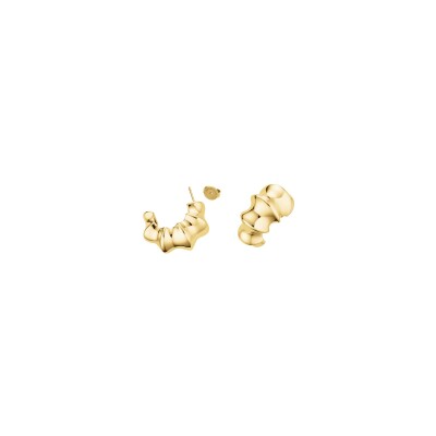 Boucles d'oreilles Rosefield Bamboo en acier doré