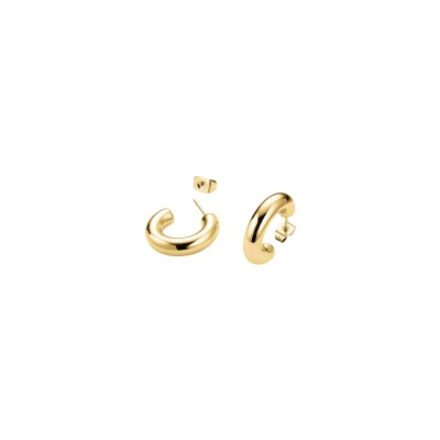 Boucles d'oreilles Rosefield en acier doré