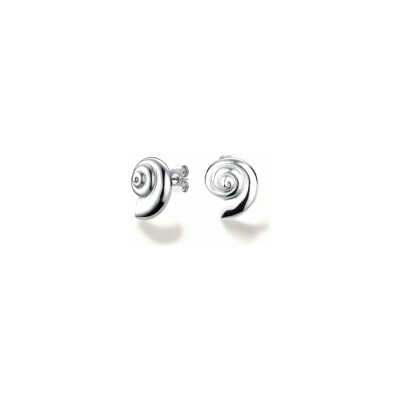 Boucles d'oreilles Rosefield en acier argenté