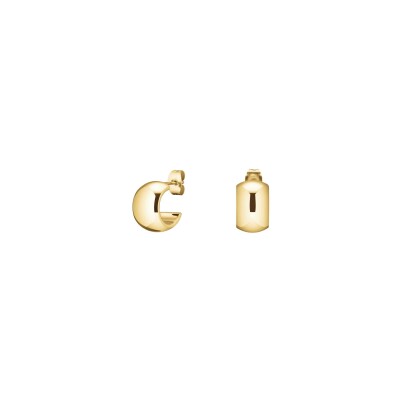 Boucles d'oreilles Rosefield en acier doré