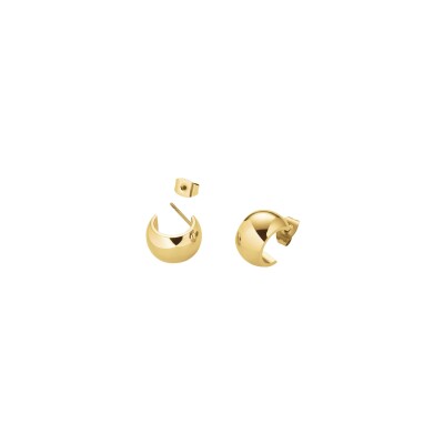 Boucles d'oreilles Rosefield en acier doré