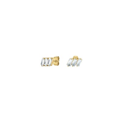 Boucles d'oreilles Rosefield en acier et zircon cubique 