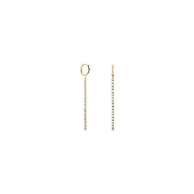 Boucles d'oreilles Rosefield en acier doré et pierres de couleurs