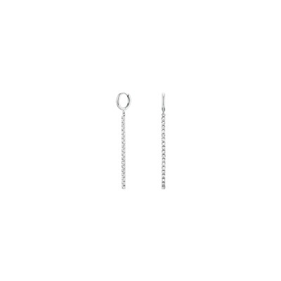 Boucles d'oreilles Rosefield en acier et pierres de couleurs