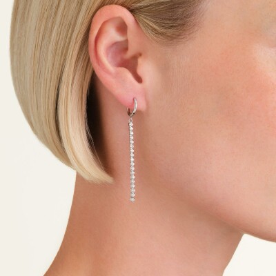 Boucles d'oreilles Rosefield en acier et pierres de couleurs