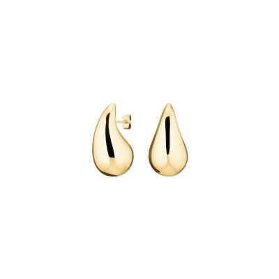 Boucles d'oreilles Rosefield en acier doré