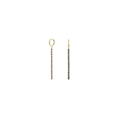 Boucles d'oreilles Rosefield en acier et pierres de couleurs