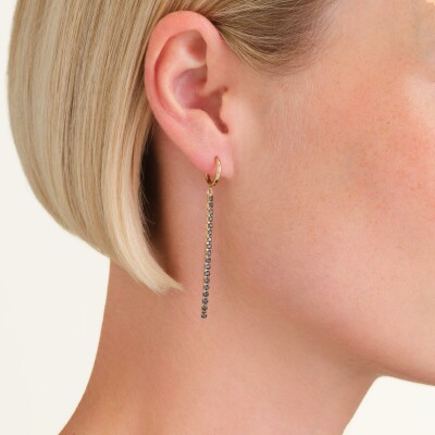 Boucles d'oreilles Rosefield en acier et pierres de couleurs
