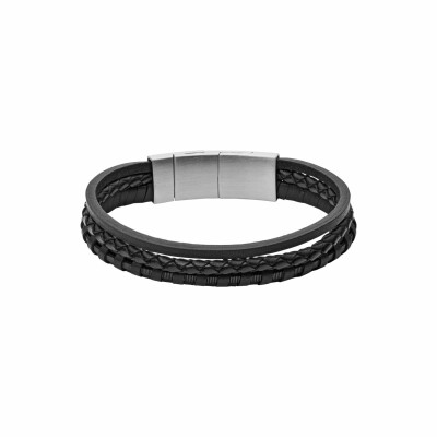 Bracelet FOSSIL Vintage Casual en cuir et acier