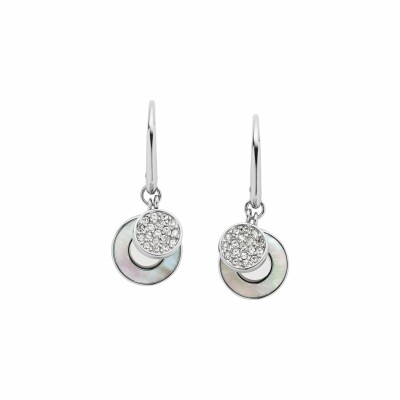 Boucles d'oreilles FOSSIL Classics en acier et nacre