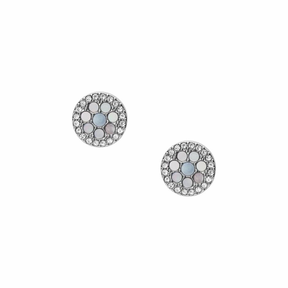 Boucles d'oreilles FOSSIL Vintage Glitz en acier et nacre