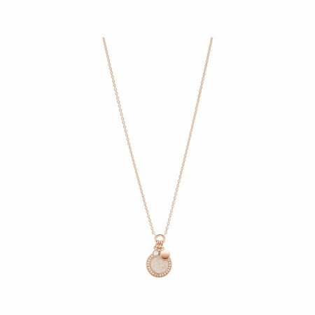 Collier FOSSIL Classics en métal doré rose