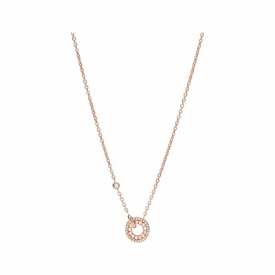 Collier FOSSIL Classics en métal doré rose et nacre