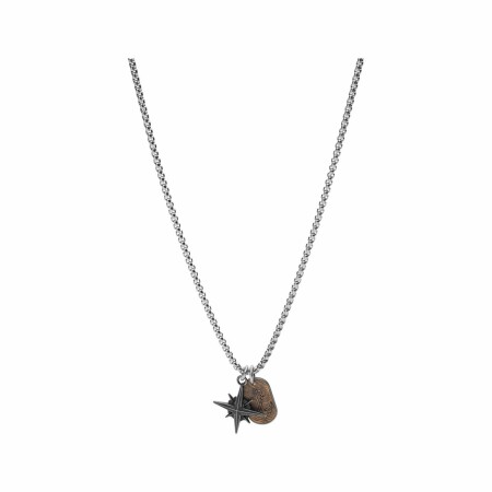 Collier FOSSIL Vintage Casual en acier