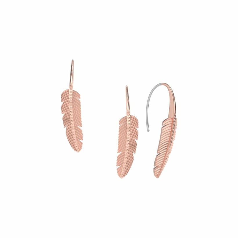 Boucles d'oreilles FOSSIL Classics en métal doré rose