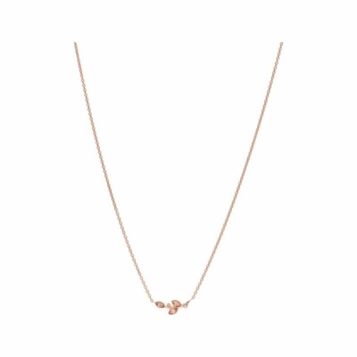 Collier FOSSIL Vintage Glitz Pink Blooms en acier et verre