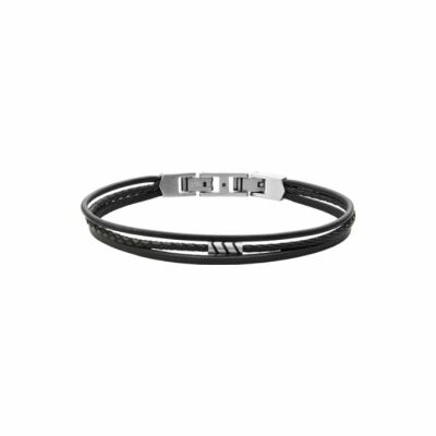 Bracelet FOSSIL Vintage Casual Fathers Day en cuir et acier