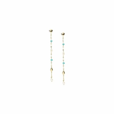 Boucles d'oreilles FOSSIL Fashion Tranquil Summer en acier et verre