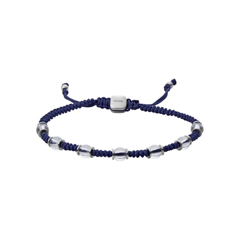 Bracelet Fossil Joyful Expression en nylon bleu et acier