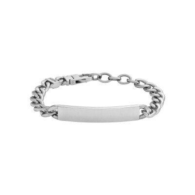 Bracelet Fossil Engravable en acier inoxydable