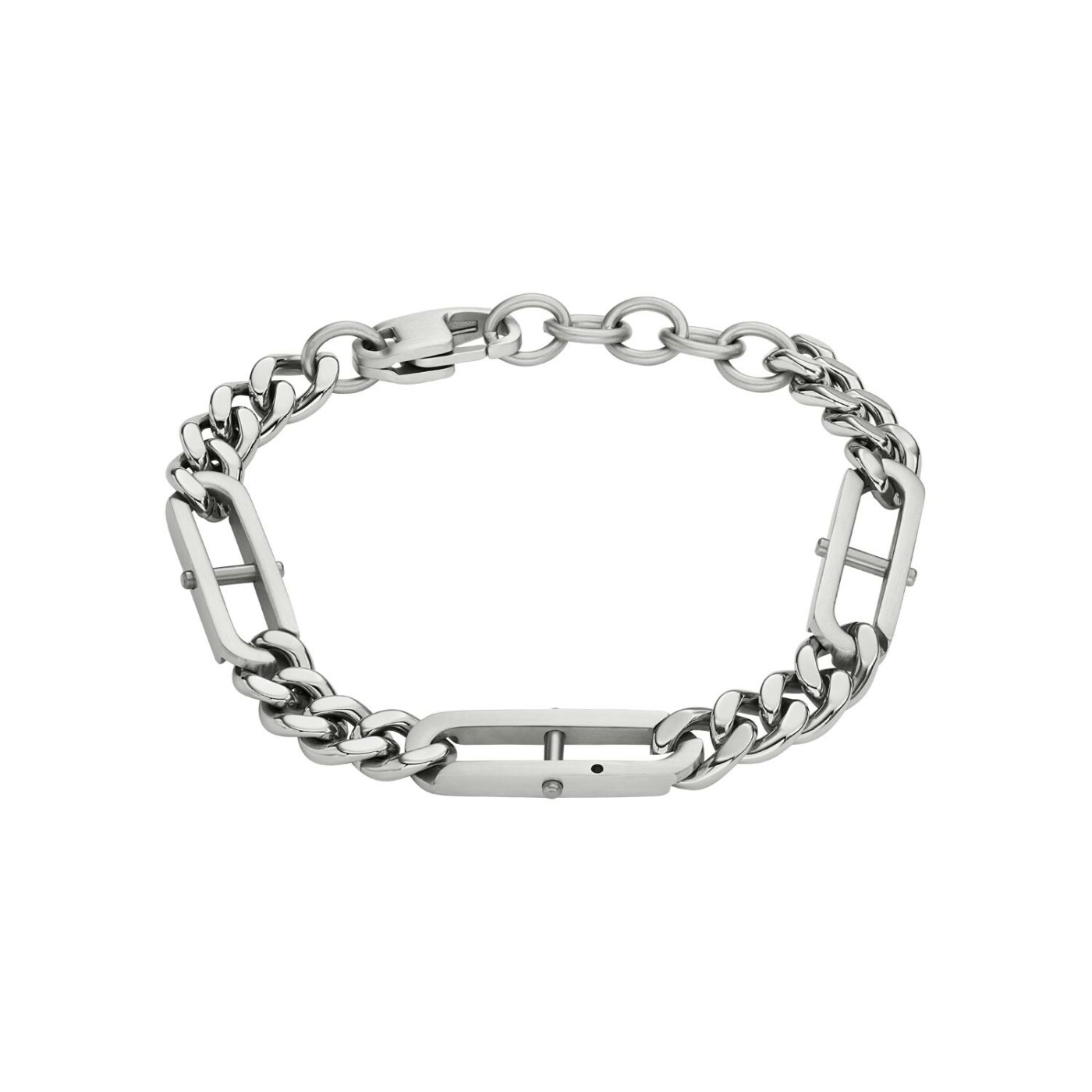 Bracelet Fossil D Link en acier inoxydable