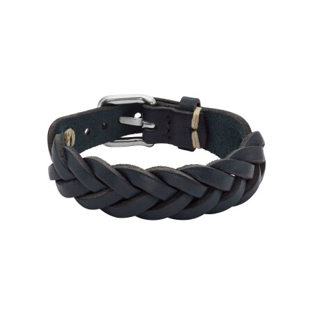 Bracelet Fossil Leather Essentials en cuir et acier