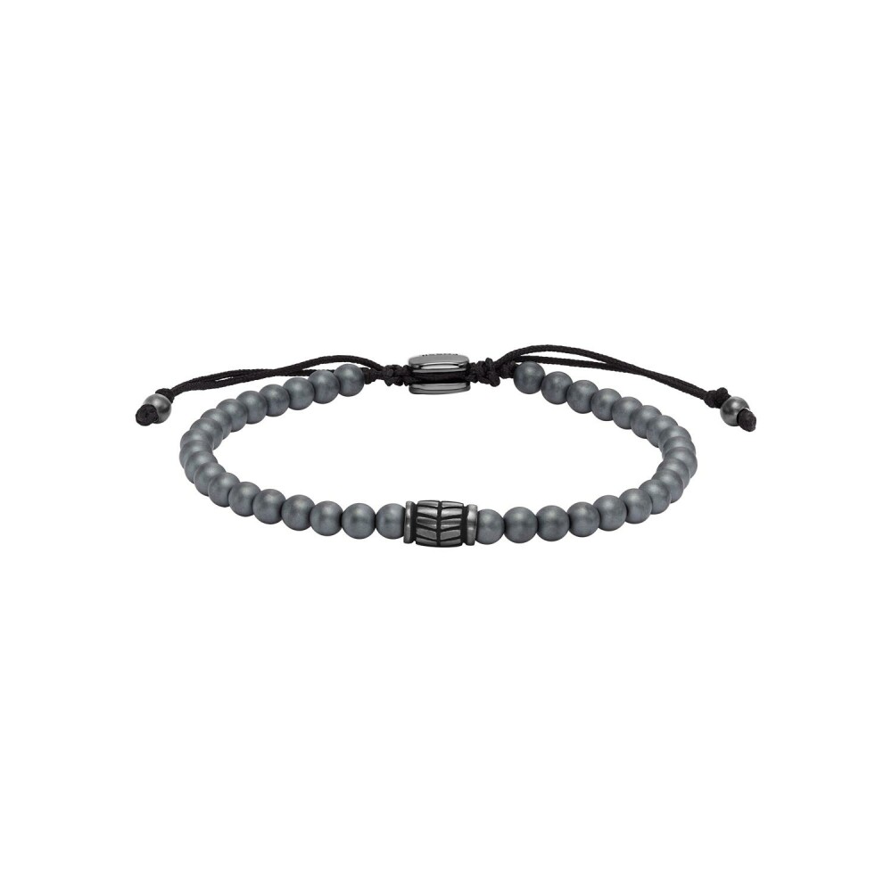 Bracelet FOSSIL Beads en acier et hématite