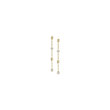 Boucles d'oreilles Fossil Seasonal Sparkle en acier doré