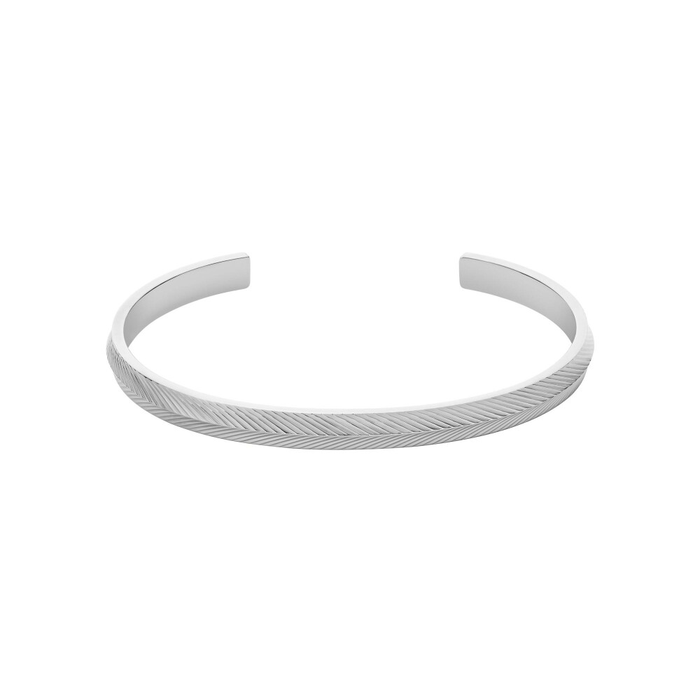 Bracelet FOSSIL Linear Texture en acier